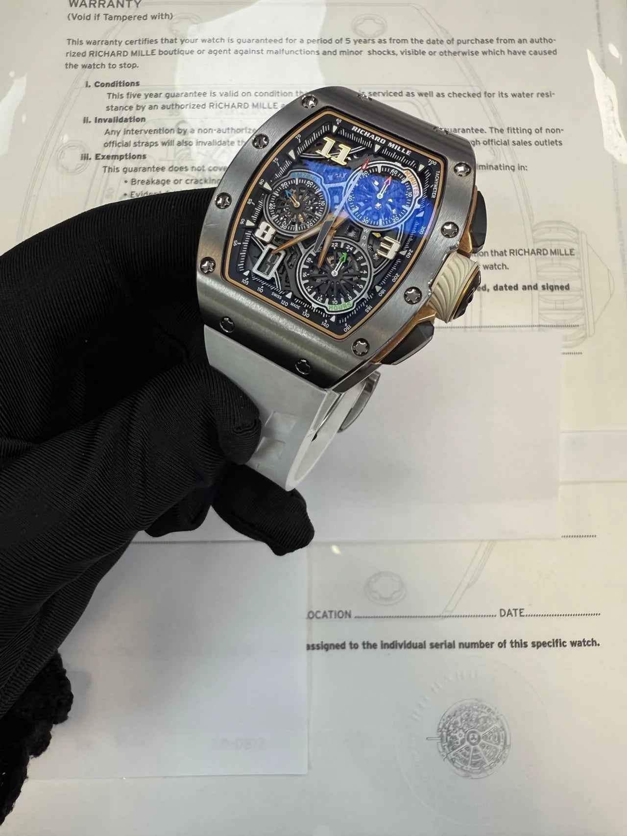 Richard Mille Automatic Winding Lifestyle Flyback Chronograph Titanium Rm 72-01