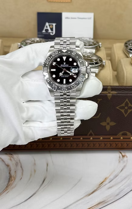 Rolex GMT-Master II Black Grey Bezel Jubilee Bracelet 126710GRNR