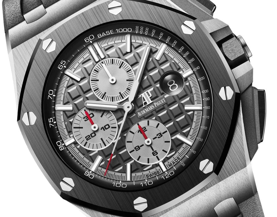Audemars Piguet Royal Oak Offshore Selfwinding Chronograph/ Titanium/ Grey Dial/ Black Sub-Dials/ Grey Ceramic Bezel (Ref#26400IO.OO.A004CA.01)