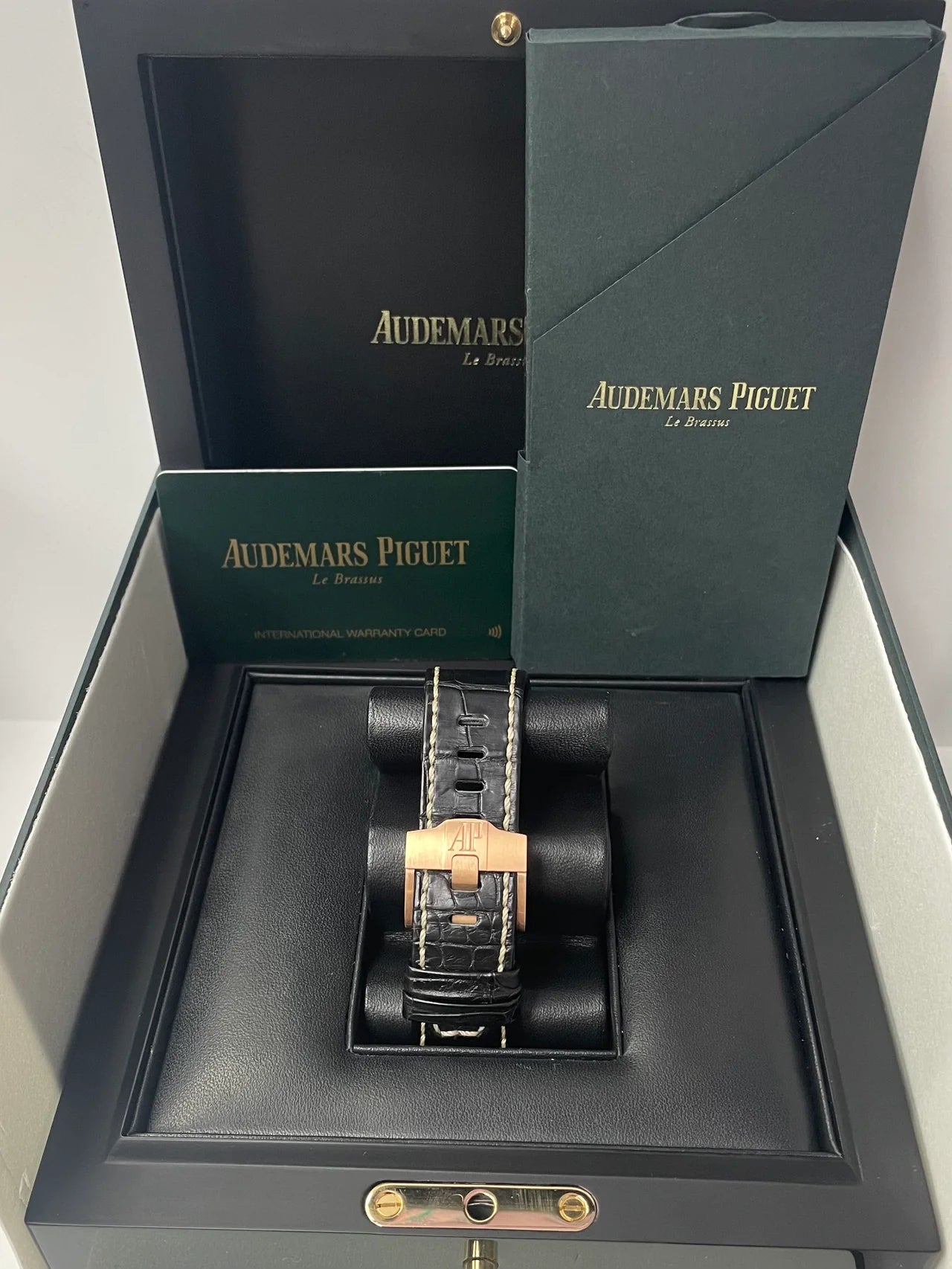 Audemars Piguet Royal Oak Offshore Selfwinding Chronograph / Rose Gold/ Black Dial/ Rose Sub-Dials/ Ceramic Bezel (Ref#26470OR.OO.A002CR.02)