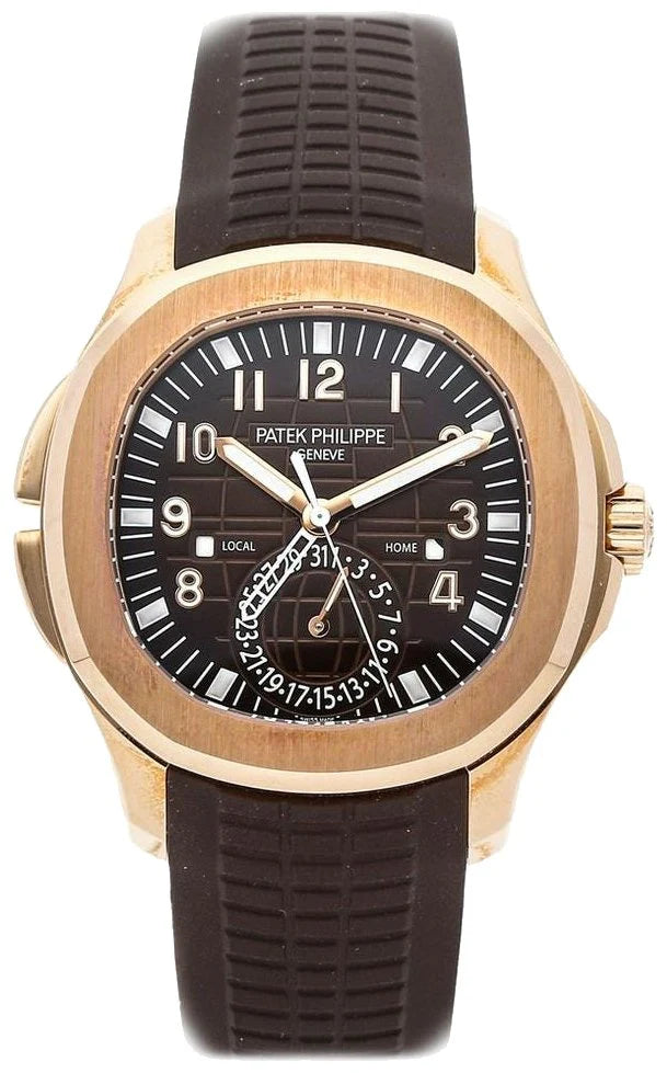 Patek Philippe Aquanaut Time Travel/ Rose Gold Chocolate Dial (Ref#5164R/001)