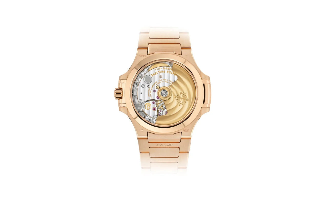 Patek Philippe Nautilus Automatic Rose Gold Baguette Cognac Bezel 7118/1300R