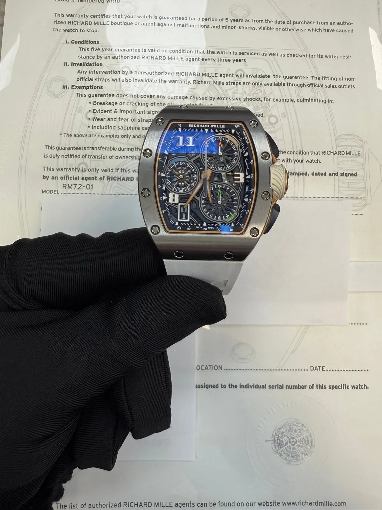 Richard Mille Automatic Winding Lifestyle Flyback Chronograph Titanium Rm 72-01