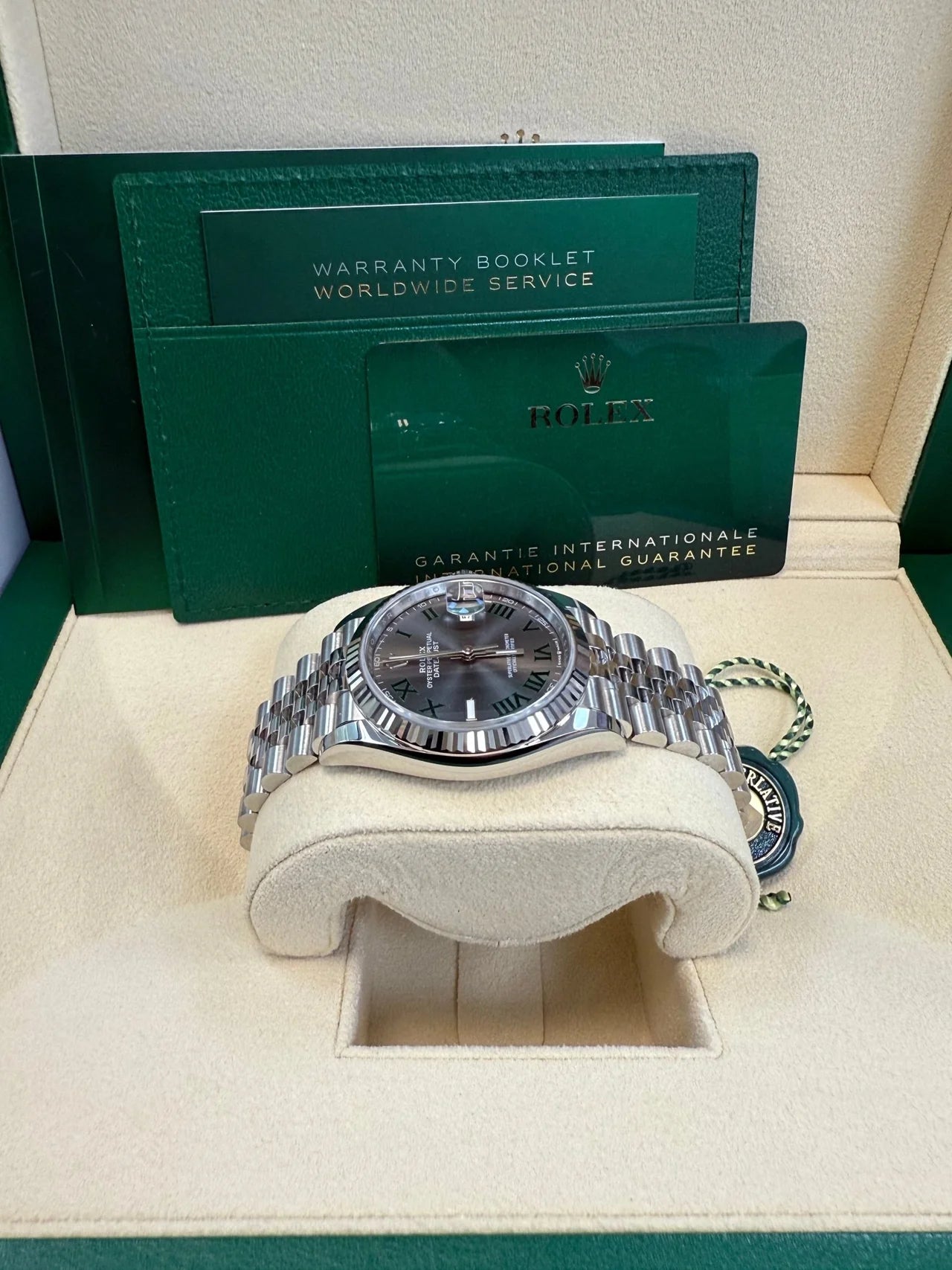 Rolex Datejust 36 Fluted Bezel Slate Roman Dial Jubilee Bracelet 126234