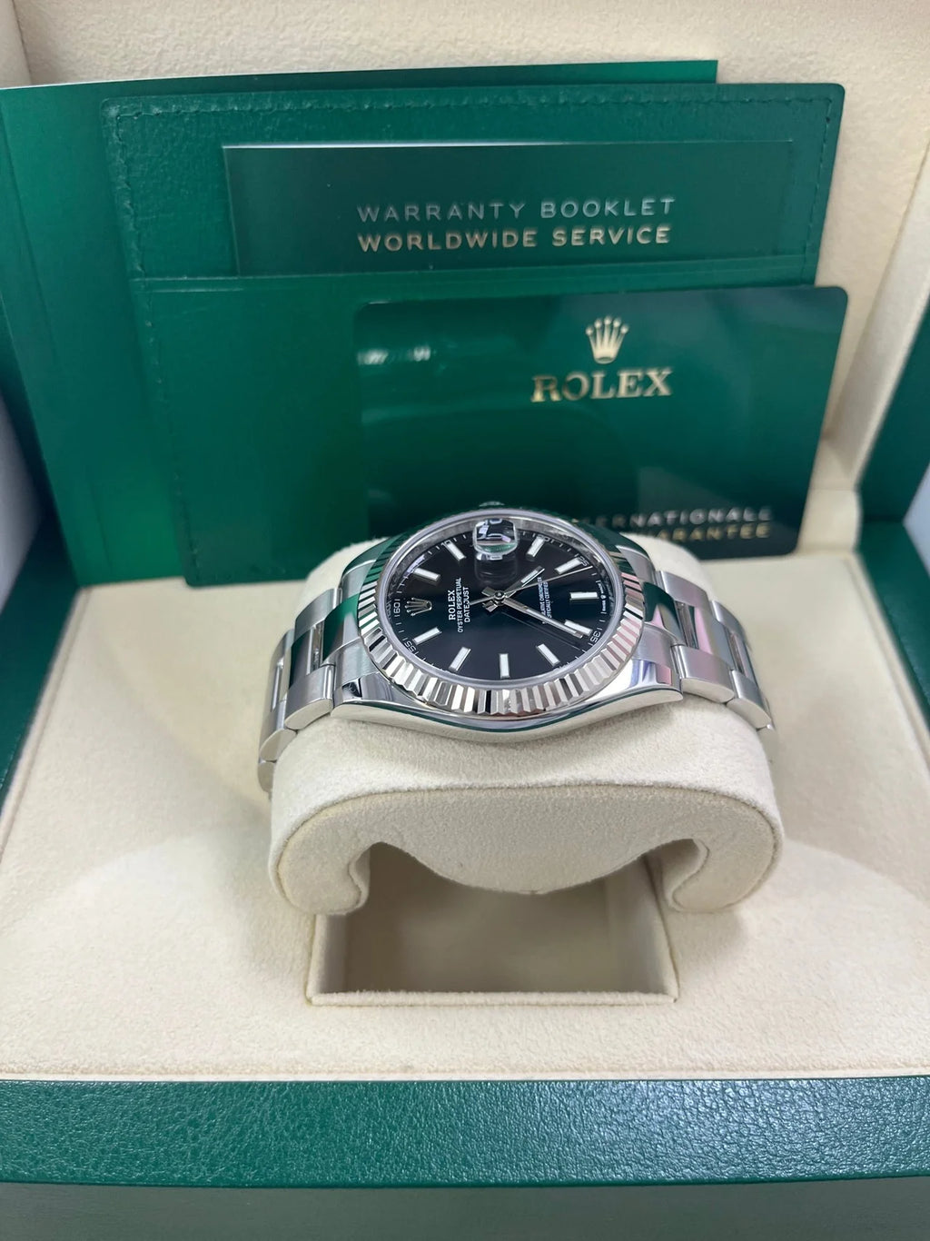 Rolex Datejust 41 Stainless Steel & White Gold - Black Index Dial - Fluted Bezel (Ref# 126334)