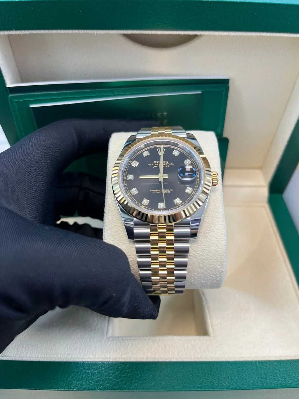 Rolex Datejust 41 Steel and Yellow Gold Black Diamond Jubilee 126333
