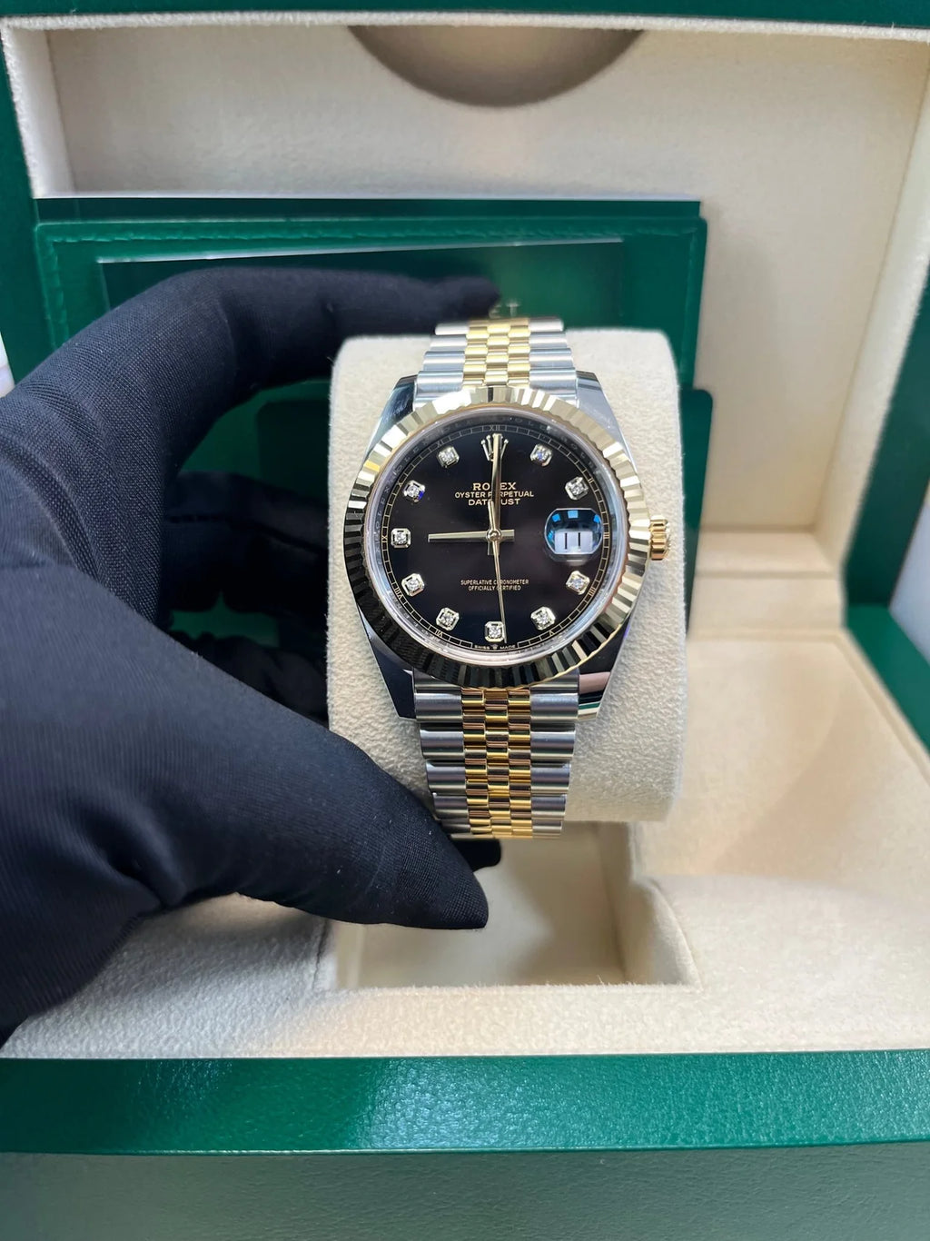 Rolex Datejust 41 Steel and Yellow Gold Black Diamond Jubilee 126333