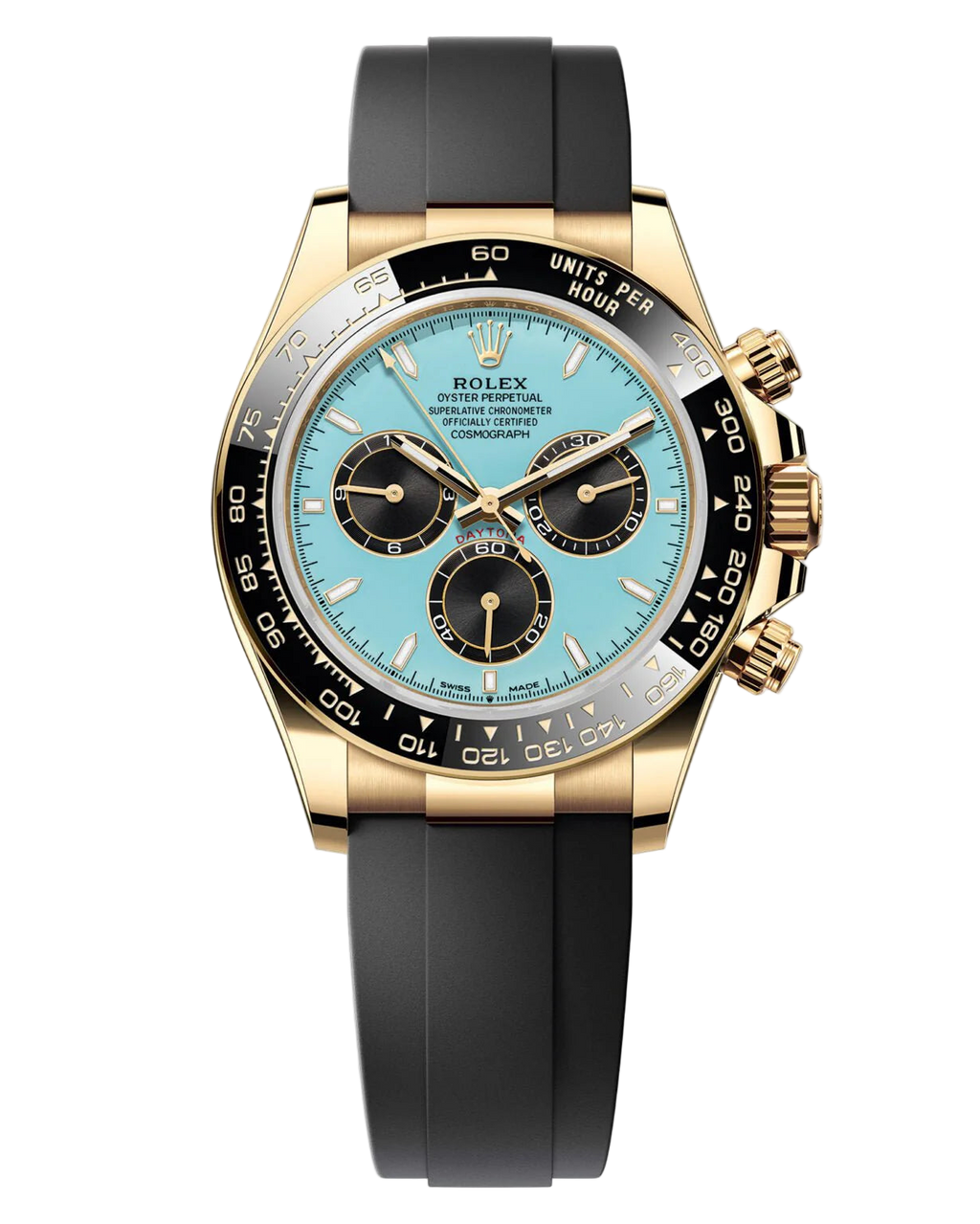 Rolex Daytona Yellow Gold Daytona Tiffany Dial on Oysterflex New 2025 Release Reference 126518