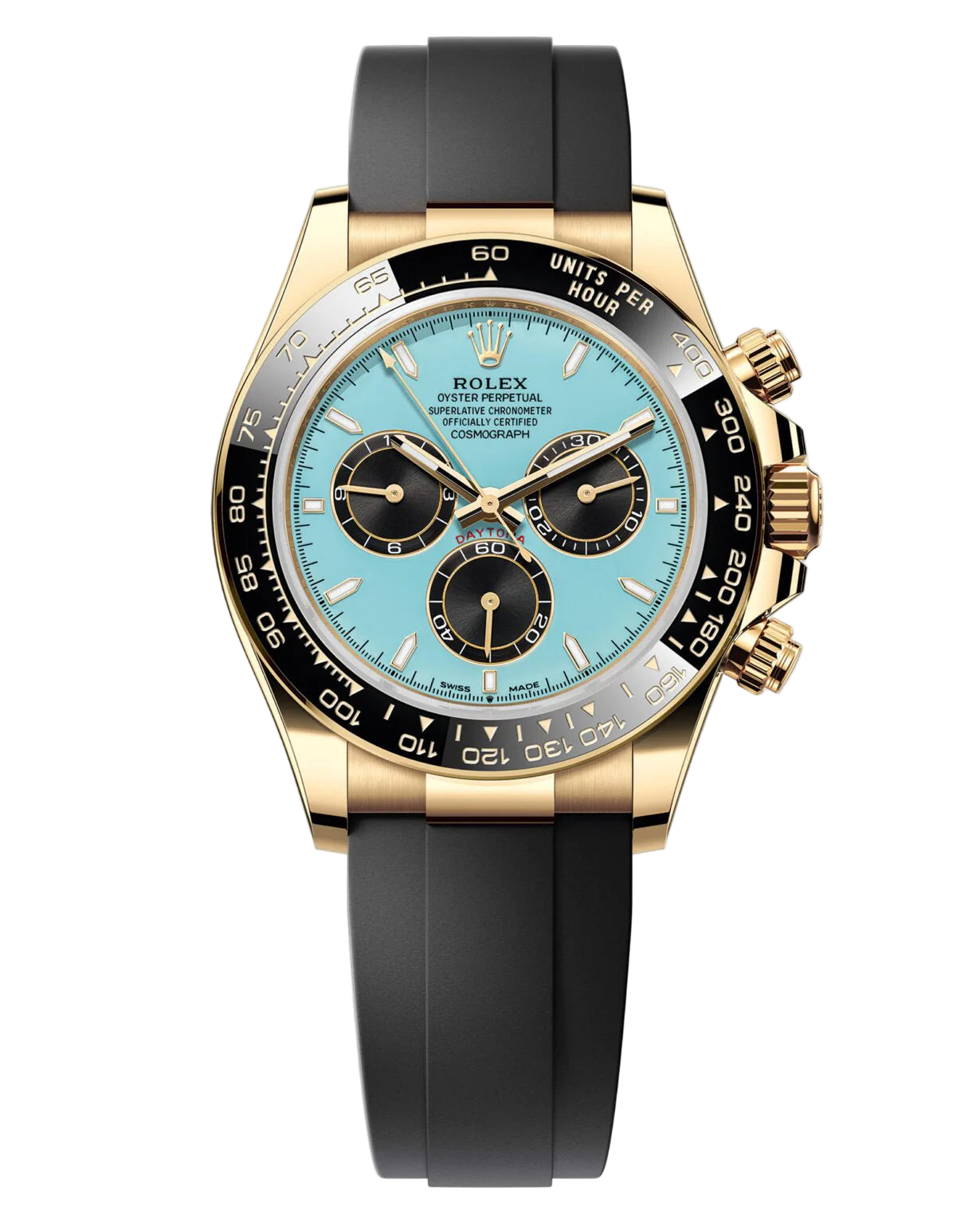 Rolex Daytona Yellow Gold Daytona Tiffany Dial on Oysterflex New 2025 Release Reference 126518