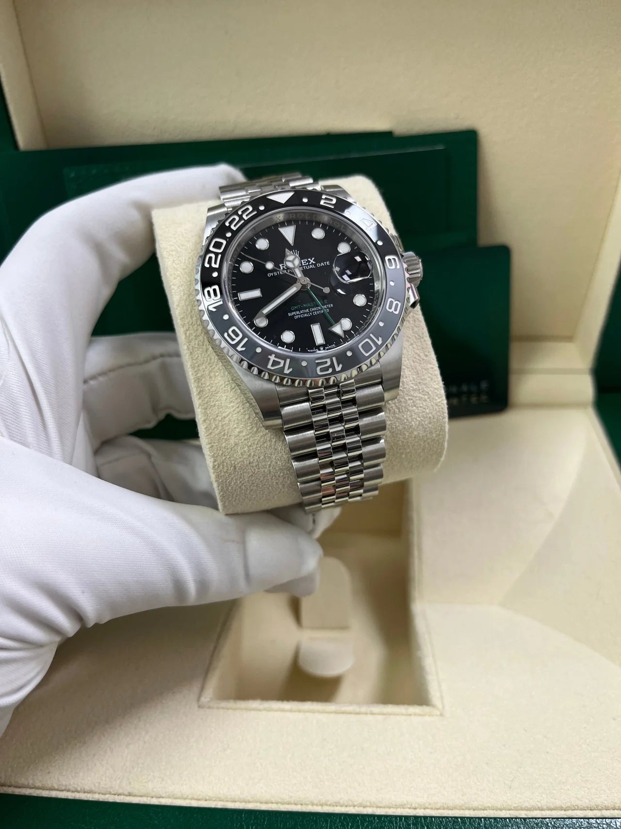 Rolex GMT-Master II Black Grey Bezel Jubilee Bracelet 126710GRNR