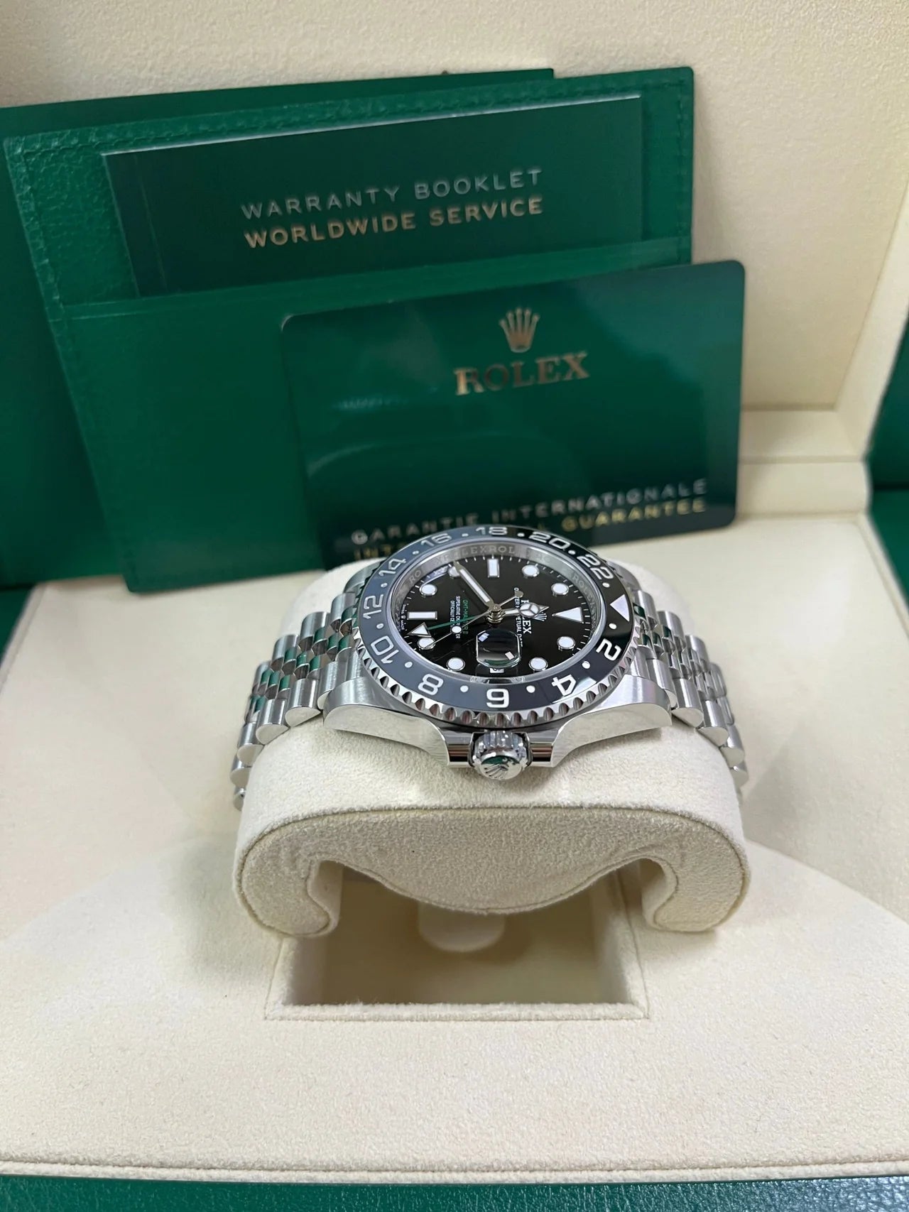 Rolex GMT-Master II Black Grey Bezel Jubilee Bracelet 126710GRNR