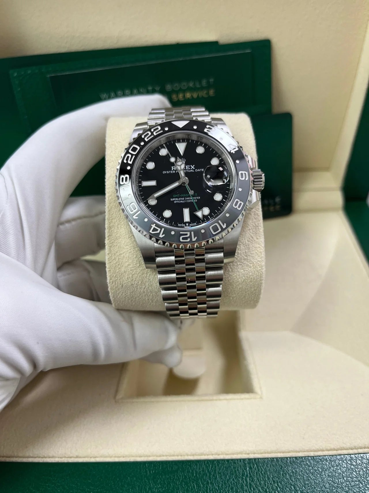 Rolex GMT-Master II Black Grey Bezel Jubilee Bracelet 126710GRNR